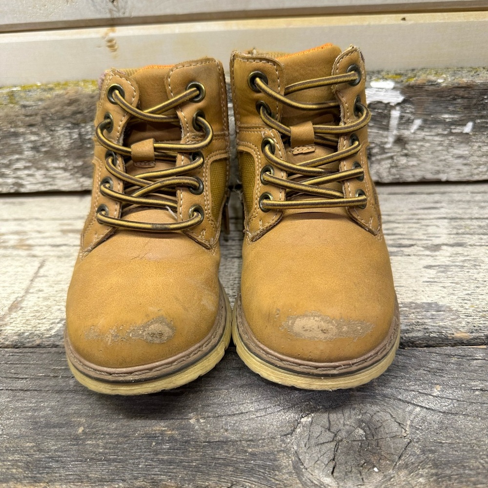 Eddie Bauer | Little Boys Size 7 Tan Side Zip Hiking Boots